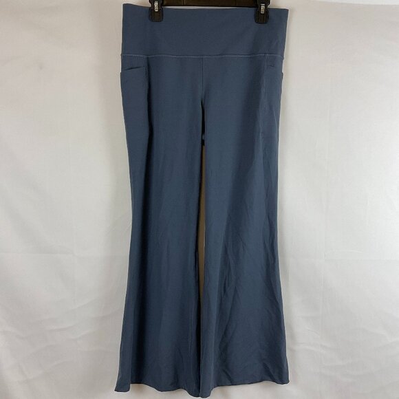 Athleta Salutation Stash Flare Pant XL Slate Blue Tech Pockets - Picture 2 of 11